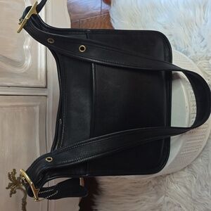 Coach Legacy 9966 Black Leather Zip Shoulder Bag